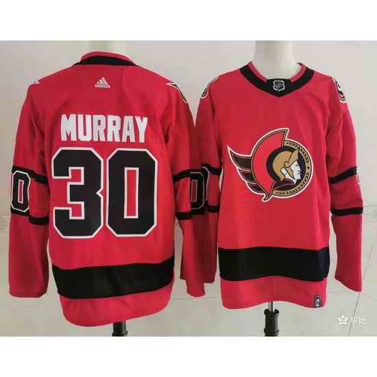Men Ottawa Senators 30 Matt Murray Red 2021 Retro Stitched NHL Jersey